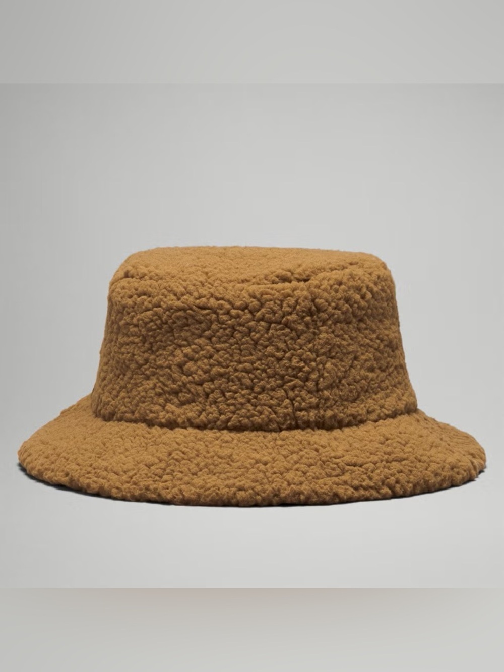 Lululemon Textured‎ Teddy Fleece Bucket Hat in Camel Size L/XL NWT Sherpa